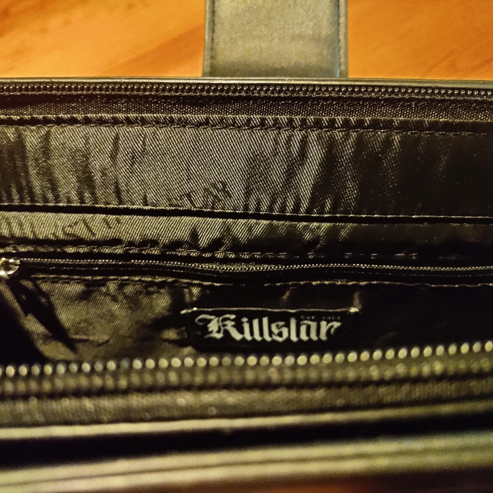 Killstar Black Crossbody Bag with Crescent Accent. "It has details." - Picture 3 of 5